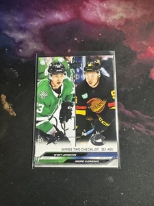 2023-24 Upper Deck Series 2 Hockey #450 Wyatt Johnston Andrei Kuzmenko Checkliste - Bild 1 von 1