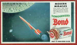 1950'S BOND BREAD MODERN MIRACLES ROCKET BLOTTER - Picture 1 of 2