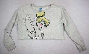 GIRL'S CROPPED GRAPHIC PULLOVER SWEATSHIRT - TINK TINKER BELL - SIZE L - DISNEY - Picture 1 of 6