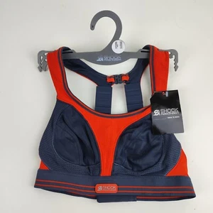 Shock Absorber Ultimate Run Sports Bra - S5044 - Grey/Orange - Size 32A - New - Picture 1 of 5