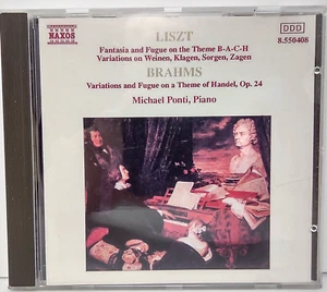 Liszt Fantasia And Fugue Brahms Handel Variations Classical CD 1985 - Imagen 1 de 5