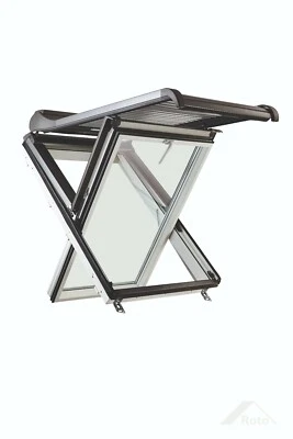 Komplettpaket "Ice" Roto Dachfenster aus Kunststoff inkl. Manuell-Rollladen ZRO