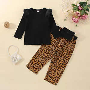 2Pcs NewBorn Baby Girl Long Sleeve Romper Top Trousers Pants Clothes Outfits Set - Picture 1 of 10