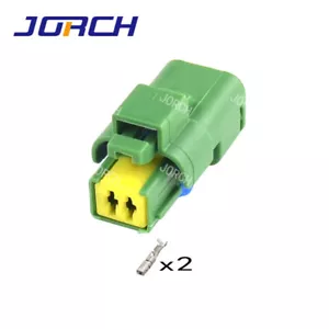 Green FCI 2 Pin 1.5mm Waterproof Auto Connector Headlight Plug 211PC022S5049 - Picture 1 of 8
