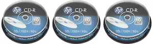 (3x) HP CD - R | Dischi vuoti registrabili Media Pack 10 (30 TOTALI) 80Min 52x 700MB - Foto 1 di 3
