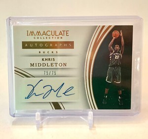 Khris Middleton 2015-16 Panini Immaculate Collection Auto 75/75 Bucks