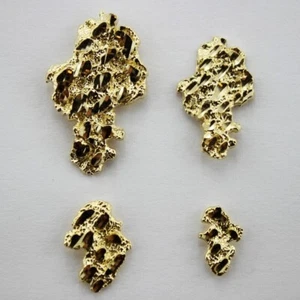 Auténticos pendientes de tachuelas de oro amarillo liso de 10 K para hombres y mujeres unisex - Imagen 1 de 5