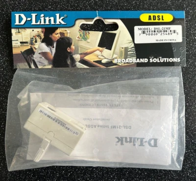 D-Link 21MF DSL Microfilter Internet Broadband Phone Filter Splitter - New - Image 1 of 2