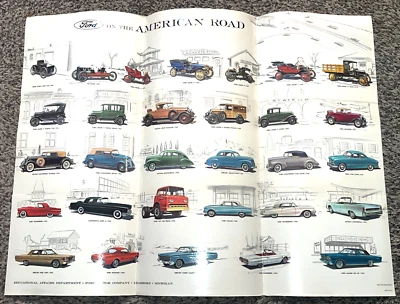 Ford Cars / American Road 24x32 Laminated Poster Educational Affairs Dept 1962 - Image 1 of 4