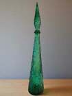 1960's Forest Green Wax Drip Empoli Genie Vase
