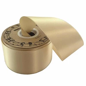 Beige Satin Fabric Wedding Ribbon - 2" x 50 Yards, Fall, Christmas, Decoration - Picture 1 of 3