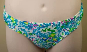 Elle Ladies White Multi Color Floral Bikini Bottom Swimwear MSRP $42 Pick Size - Picture 1 of 8