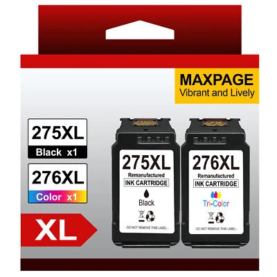 2 Pack PG-275XL Black Ink compatible for Canon 275 Pixma TS3520 TR4700 TR4722 - Image 1 of 4