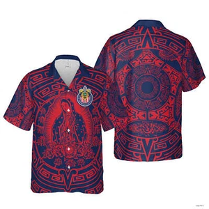 Personalized LIGA MX Chivas Guadalajara Hawaiian Shirt Our Lady Of Guadalupe - Picture 1 of 4