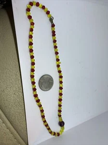czechoslovakia glass necklace antique mardi gras beads new orleans sweet - Picture 1 of 2