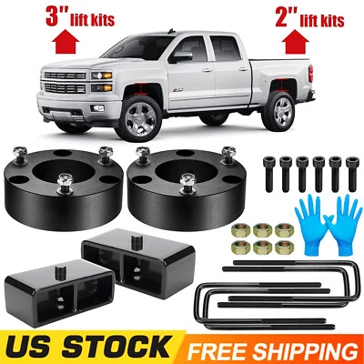 3" Front 2" Rear Lift Kit For 2007-2022 Chevy Silverado GMC Sierra 1500 2WD 4WD - Image 1 of 4