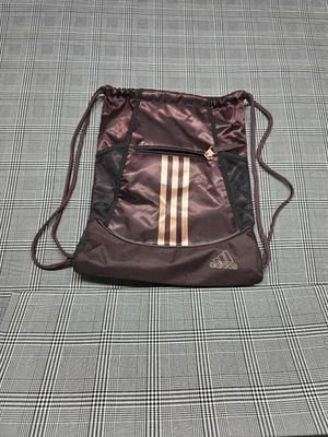 Mochila unissex Adidas Alliance 2 bolsa de cordão marrom nova com etiquetas - Imagem 1 de 4
