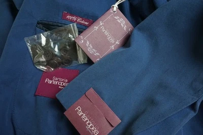 Sartoria Partenopea 100% Cotton Royal Blue Sport Coat 38R New - Image 1 of 4