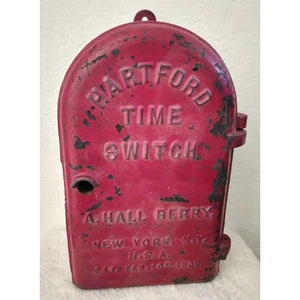 Antico interruttore orario ROSSO 1909 HARTFORD New York City NY USA custodia in ghisa - Foto 1 di 8