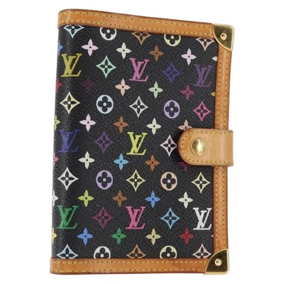 Auténtica cubierta planificadora de día Louis Vuitton multicolor agenda PM negra R20895 LV BA6675 Foto 1 de 4