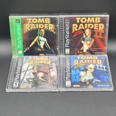 Tomb Raider 1 2 3 и хроники Sony Playstation лот из 4 PS1 - Изображение 1 из 4