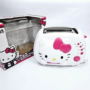 Sanrio Hello Kitty 2-Slice Wide Slot KT5211 Bread Bagel White Toaster Working - Picture 1 of 22
