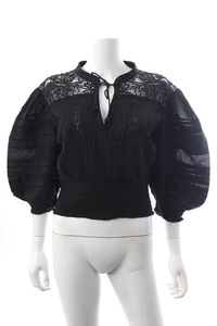 SEA New York Marcella Bluse mit Puffärmeln / schwarz - Bild 1 von 7