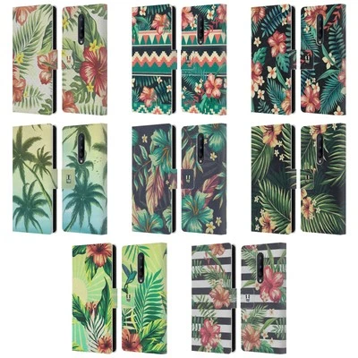 HEAD CASE DESIGNS TROPICAL PRINTS LEATHER BOOK WALLET CASE FOR ONEPLUS PHONES - Image 1 of 4