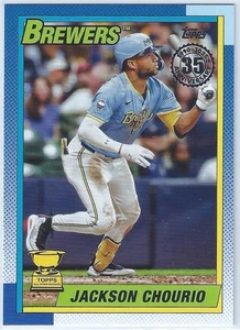 Serie 1 Topps 2025 1990 estilo #T90-37 Jackson Chourio Brewers - Imagen 1 de 2