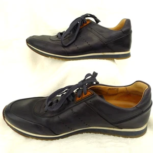 Magnanni Men’s Leather Trainers UK 6 / EU 40 Navy Blue Sneakers Made in Spain - Picture 1 of 11