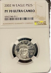 2002 West Point 1/4oz Platinum Dime. PF-70 Ultra Cameo. - Picture 1 of 2