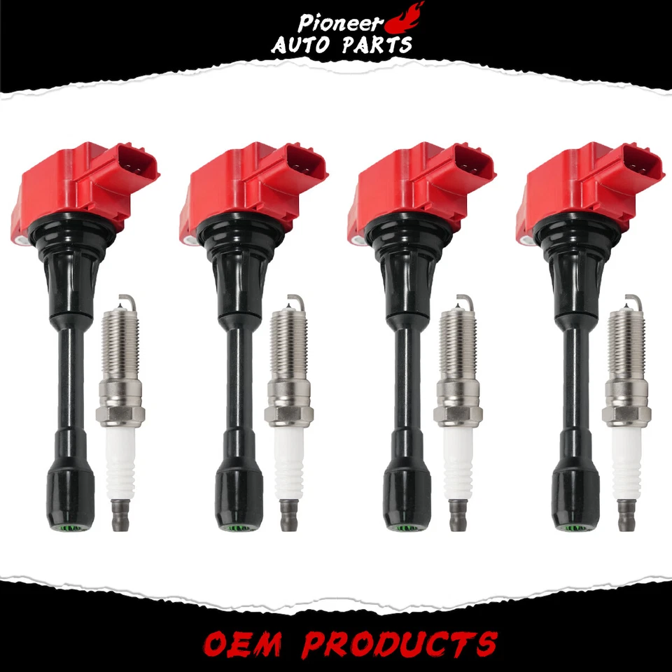 4 Upgrade Ignition Coil+Plug for Nissan Rogue Altima Frontier Sentra FX50UF509 - Image 1 of 4
