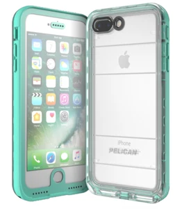 Pelican Marine Case Apple iPhone 7 PLUS AQUA / CLEAR - FAST FREE SHIPPING - Picture 1 of 6