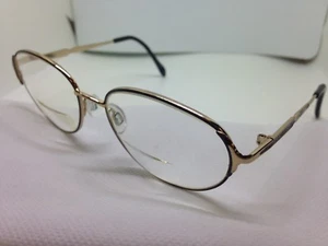 Austin & James Eyeglasses 203 Blueviolet 52/17/130 Round Black Gold Men's - Picture 1 of 12
