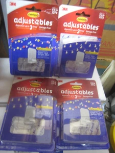 Paquete de 4 - 3M Comando Ajustables 14 GANCHOS TRANSPARENTES + 30 TIRAS Ea noDamage 0.5 lb - Imagen 1 de 7