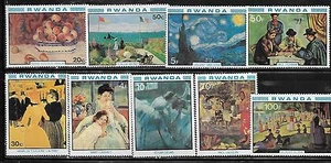 Arte y pinturas de Ruanda 983-91 como nuevas NH - Imagen 1 de 1