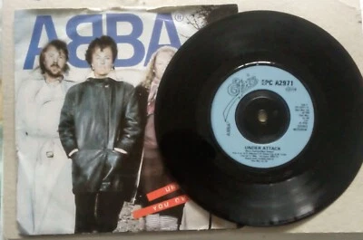 Under Attack Abba single record disc pop 7" 45 You Owe picture sleeve CBS 1982 - Image 1 of 2