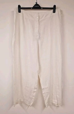 Phase Eight white linen trousers size 24 studio 8 Alina wide leg brand new tags  - Image 1 of 4