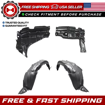 New Front Fender Liner & Lower Engine Under Cover Set For 2007-2012 Toyota Yaris - Image 1 of 4
