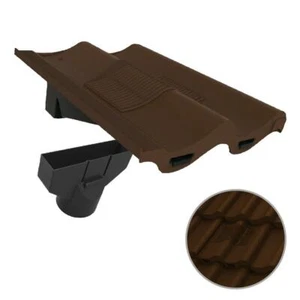 Dark Brown Double Pantile Roof Tile Vent & Adapter, Marley Redland Sandtoft - Picture 1 of 6