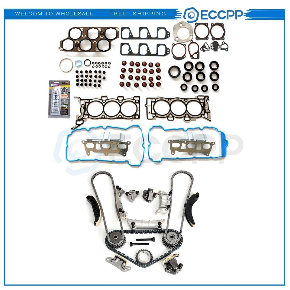 Timing Chain Kit With Head Gasket Set For 2007 Suzuki XL-7 Saturn Aura 3.6L DOHC - Image 1 of 4