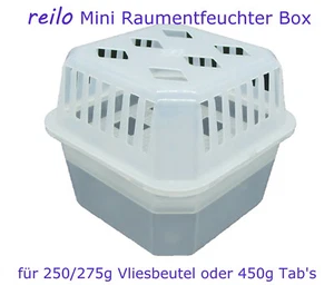 2x Mini Raum- Luftentfeuchter Box leer, für 250g/275g Vliesbeutel oder 450g TAB - Bild 1 von 2