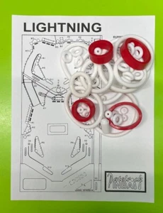 Stern Lightning pinball SILICONE / RUBBER ring kit - Picture 1 of 2