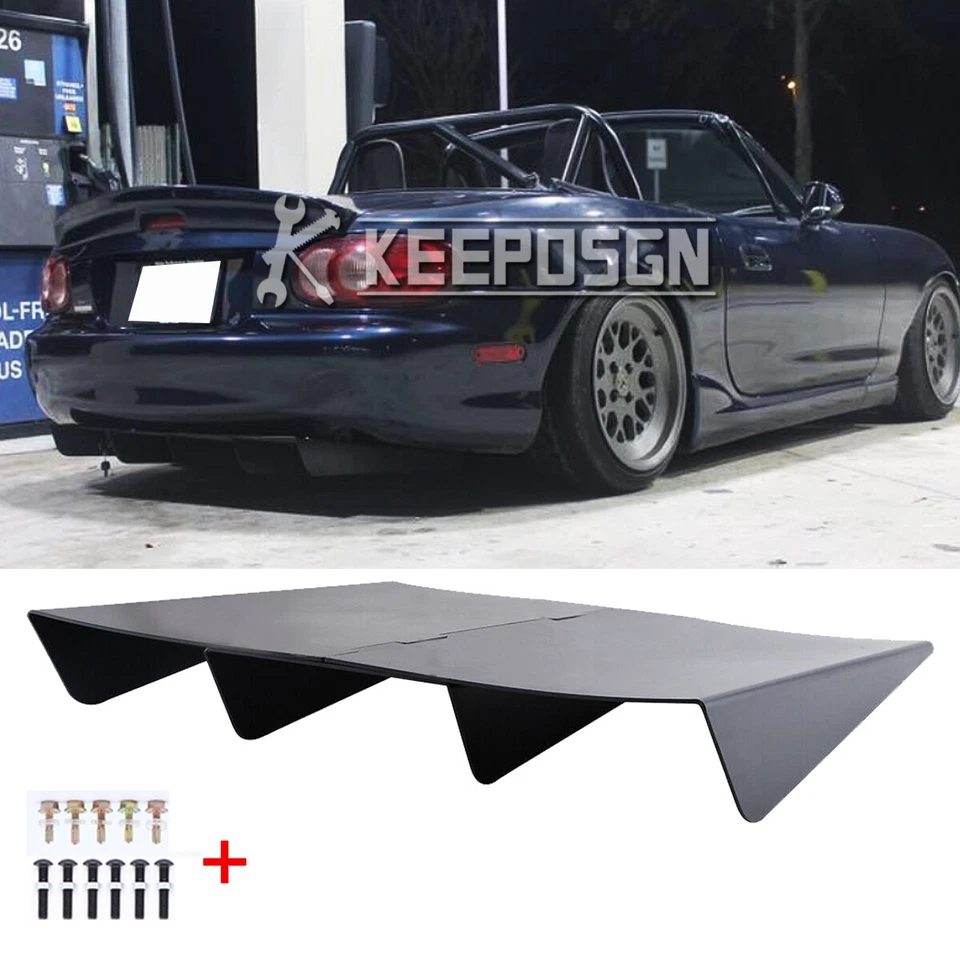 Difusor divisor de parachoques trasero alerón labial debajo de la barbilla 4 aletas para Mazda Miata 2 3 6 Foto 1 de 4