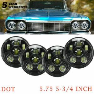 4 PIEZAS faros LED de 5,75" pulgadas 5-3/4 Hi/Lo para Jaguar XJ XJR XJ8 y Ford LTD - Imagen 1 de 12