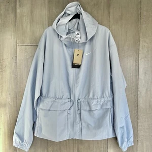 Nike Everything Woven Oversized Hooded Women's Jacket Blue Medium FN3669-440 - Picture 1 of 8