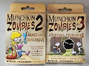 Munchkin Zombies 3 Hideous Hideouts + Zombies 2: Armed And Dangerous NIB - Picture 1 of 1