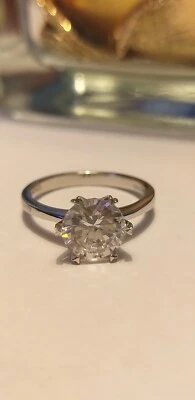 Anello in Argento Sterling 925 Rodiato con cubic zircone 2,0ct. qualita' AAAAA - Immagine 1 di 4