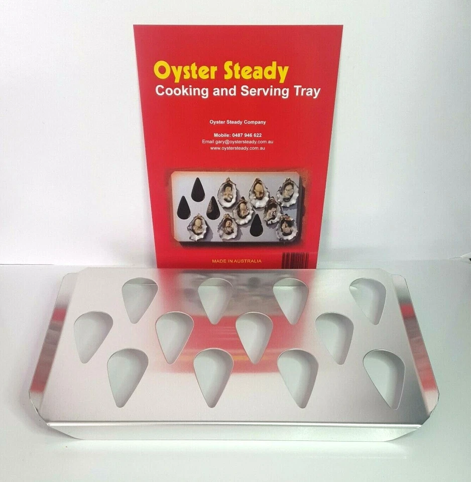 AUSTRALIAN MADE Oyster Steady Cooking & Serving Tray Holds 12 Oven Dish QUALITY - Image 1 of 4