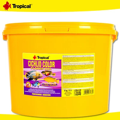 Tropical 11 l Cichlid Color Flakes XXL | Forro principal que refuerza el color